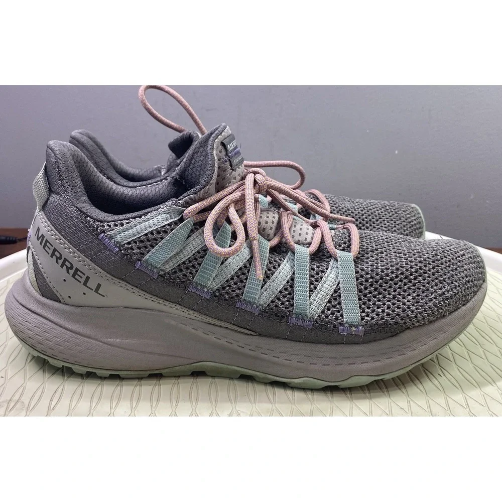 Merrell Bravada Edge Women's Athletic Shoes Gray Pink/Blue sneakers 9.5 W